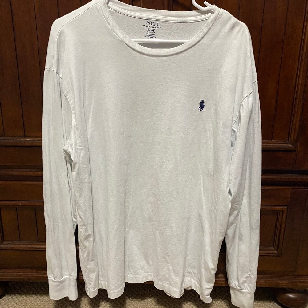 White Ralph Lauren Long Sleeve Tshirt